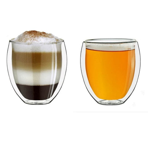 Creano dubbelwandige koffieglazen 250 ml – set van 2