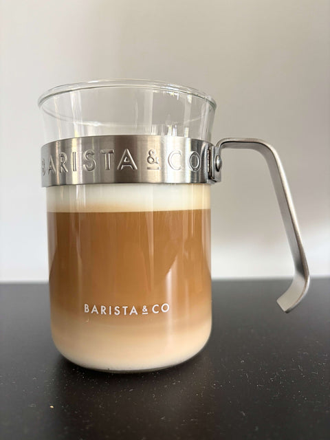 Barista & Co – koffiebeker set 200ml 2 stuks – glas & RVS