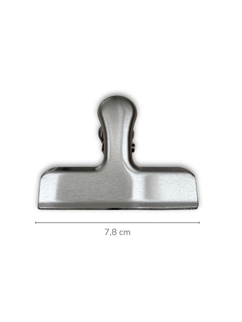 RVS zak klem of sluitclip voor koffiezakken 7,8 cm breed