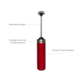 Adhoc elektrische melkopschuimer Rapid in rood, frontaal productbeeld